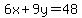 6x%2B9y=48