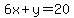 6x%2By=20