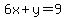 6x%2By=9