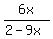 6x%2F%282-9x%29+