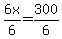 6x%2F6=300%2F6