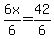 6x%2F6=42%2F6