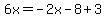 6x=-2x-8%2B3