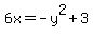6x=-y%5E2%2B3