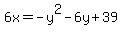 6x=-y%5E2-6y%2B39