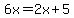 6x=2x%2B5