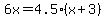 6x=4.5%28x%2B3%29