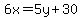 6x=5y%2B30