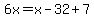 6x=x-32%2B7