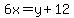 6x=y%2B12