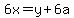 6x=y%2B6a