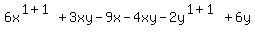6x%5E%281%2B1%29%2B3xy-9x-4xy-2y%5E%281%2B1%29%2B6y