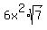 6x%5E2%2Asqrt%287%29
