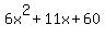 6x%5E2%2B11x%2B60