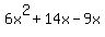 6x%5E2%2B14x-9x