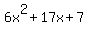 6x%5E2%2B17x%2B7