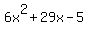 6x%5E2%2B29x-5