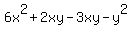 6x%5E2%2B2xy-3xy-y%5E2