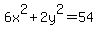 6x%5E2%2B2y%5E2=54