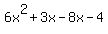 6x%5E2%2B3x-8x-4