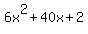 6x%5E2%2B40x%2B2