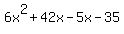 6x%5E2%2B42x-5x-35