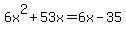 6x%5E2%2B53x=6x-35