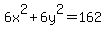 6x%5E2%2B6y%5E2=162