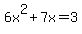 6x%5E2%2B7x=3
