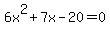 6x%5E2%2B7x-20=0