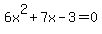 6x%5E2%2B7x-3=0