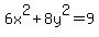 6x%5E2%2B8y%5E2=9