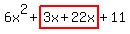 6x%5E2%2Bhighlight%283x%2B22x%29%2B11