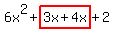 6x%5E2%2Bhighlight%283x%2B4x%29%2B2