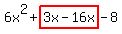 6x%5E2%2Bhighlight%283x-16x%29-8