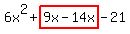6x%5E2%2Bhighlight%289x-14x%29-21