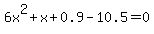 6x%5E2%2Bx%2B0.9-10.5=0