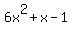 6x%5E2%2Bx-1