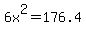6x%5E2=+176.4