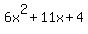 6x%5E2+%2B+11x+%2B4