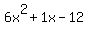 6x%5E2+%2B+1x+-+12