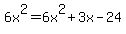 6x%5E2+=+6x%5E2%2B3x-24