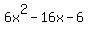 6x%5E2+-+16x+-+6