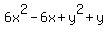 6x%5E2+-+6x+%2B+y%5E2+%2B+y