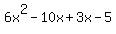 6x%5E2-10x%2B3x-5