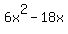 6x%5E2-18x