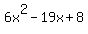 6x%5E2-19x%2B8