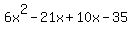6x%5E2-21x%2B10x-35