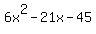 6x%5E2-21x-45
