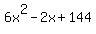 6x%5E2-2x%2B144